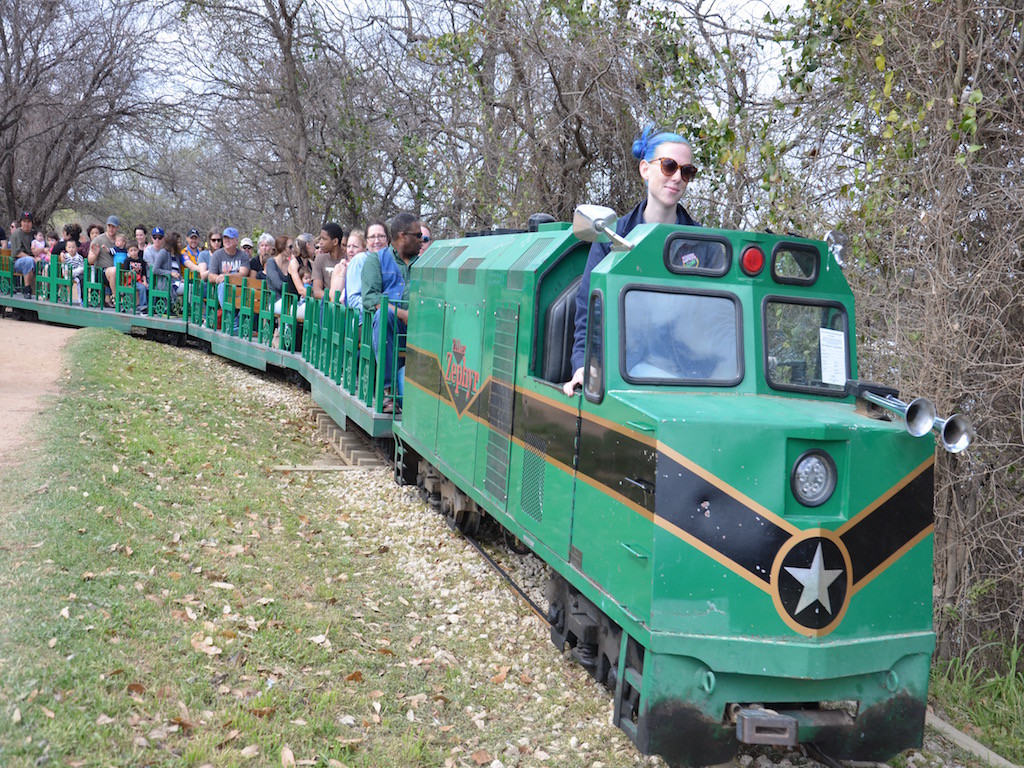 Hmmm, that engineer's hair matches the train!