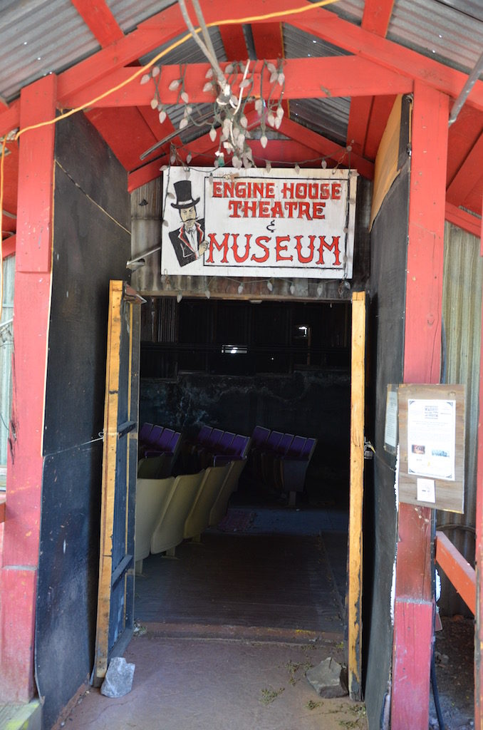 Entrance to the museum; you go in, across the engine stage and through a green curtain, stage right!
