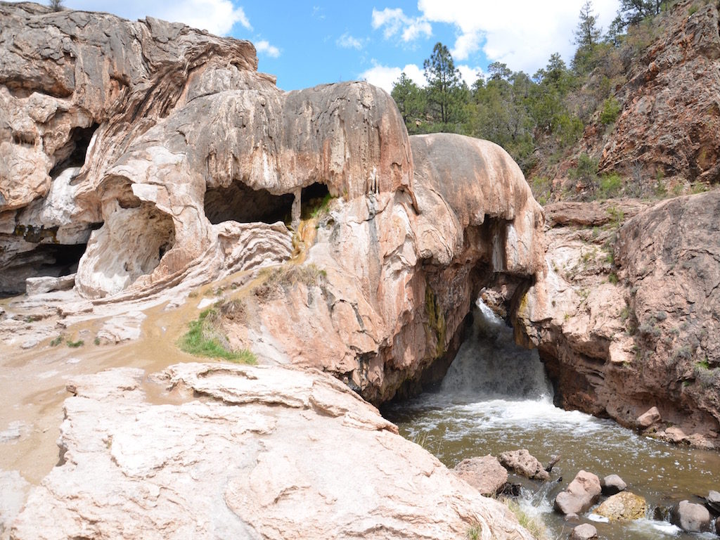 Soda Dam; a natural rock formation "dam". you could smell the suphur in the water!