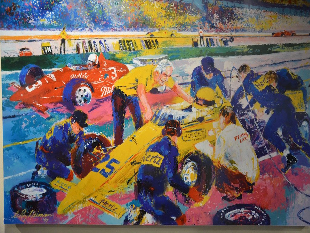 A Leroy Neiman painting they had there of Indy.