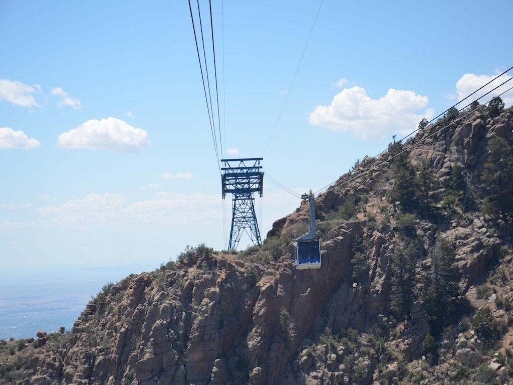 The middle tower to take us over the first smaller peak. The entire trip is 2.7 miles one way!