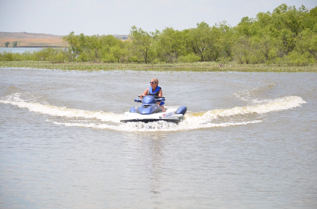 Mary speeding in.