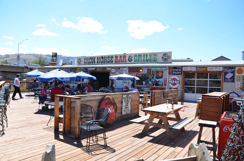 It had a large deck overlooking the Yellowstone river.