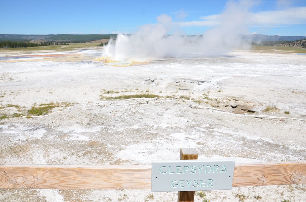 This geyser isn't anywhere near the size of Old Faithful, but it erupts every few minutes.