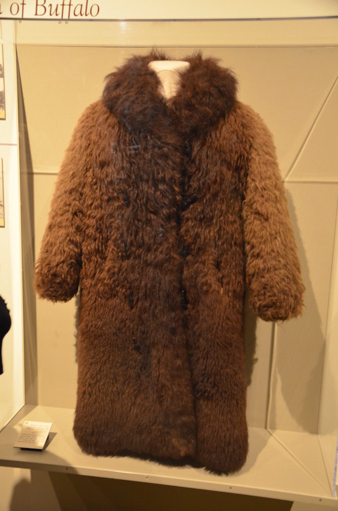 Buffalo fur coat worn in winter by the indians.