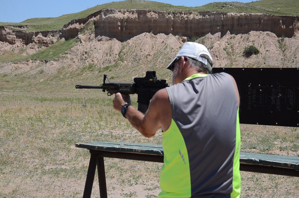 I even got my chance to shoot Steve's AR15, how cool!