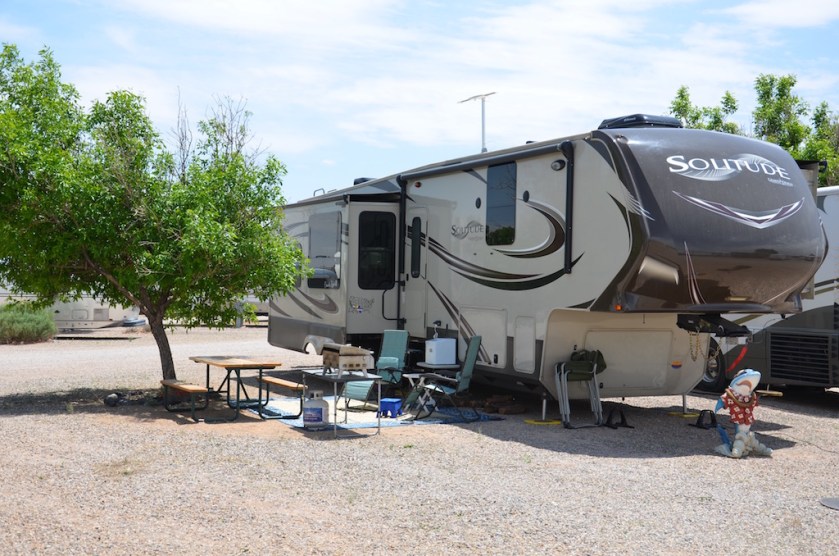 Our spot for the month; we even got our own little tree!
