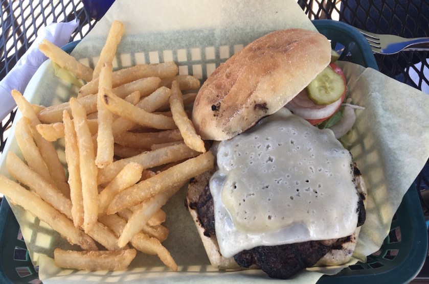I had a great Elk burger; one of the many great local items on the menu.