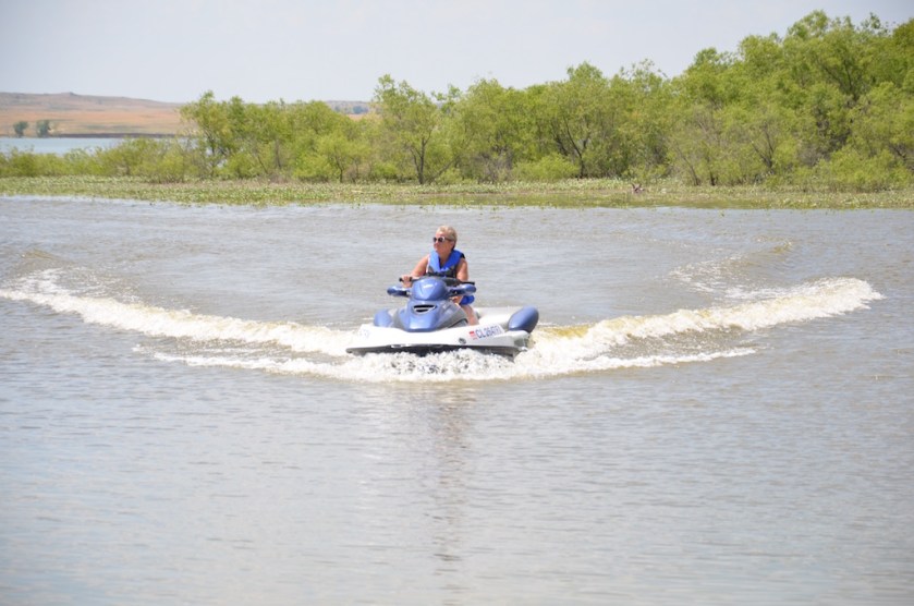 Mary speeding in.